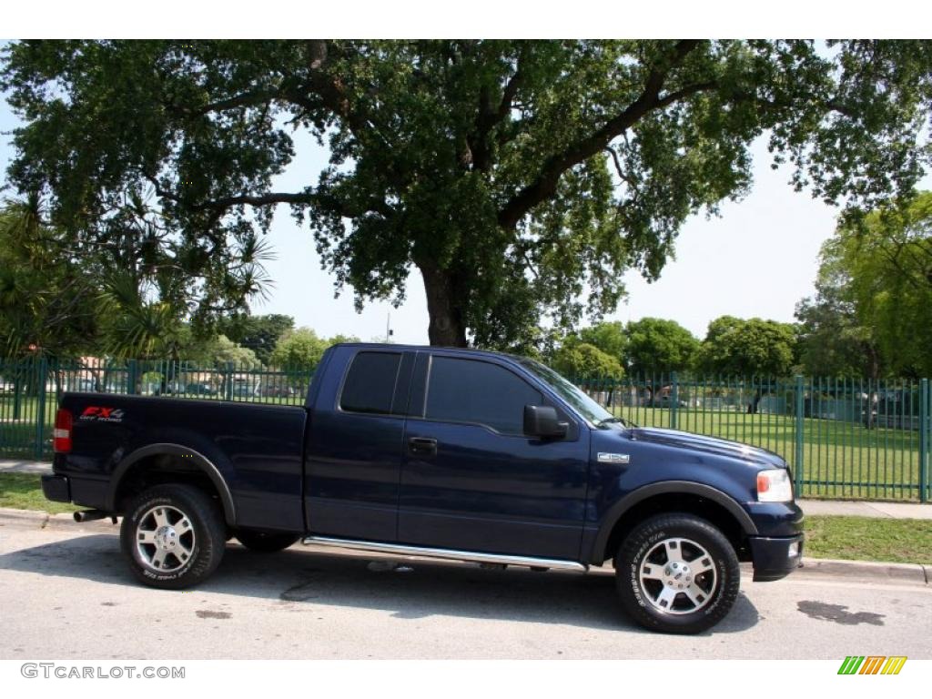 2004 F150 FX4 SuperCab 4x4 - True Blue Metallic / Black/Medium Flint photo #9