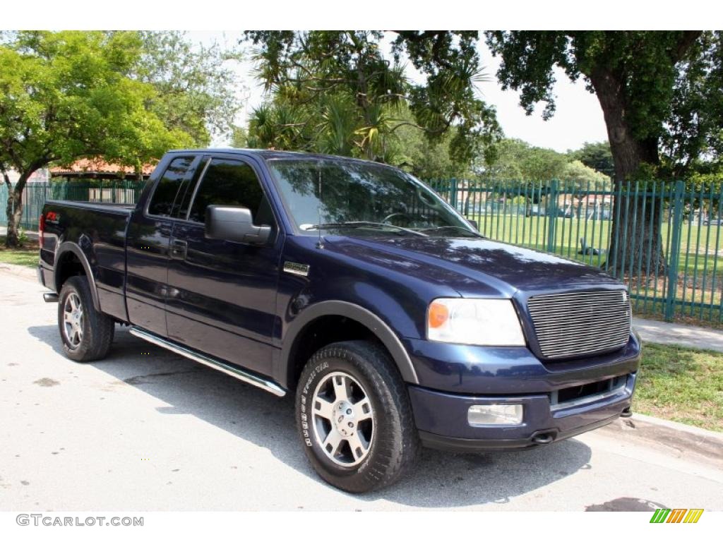 2004 F150 FX4 SuperCab 4x4 - True Blue Metallic / Black/Medium Flint photo #11