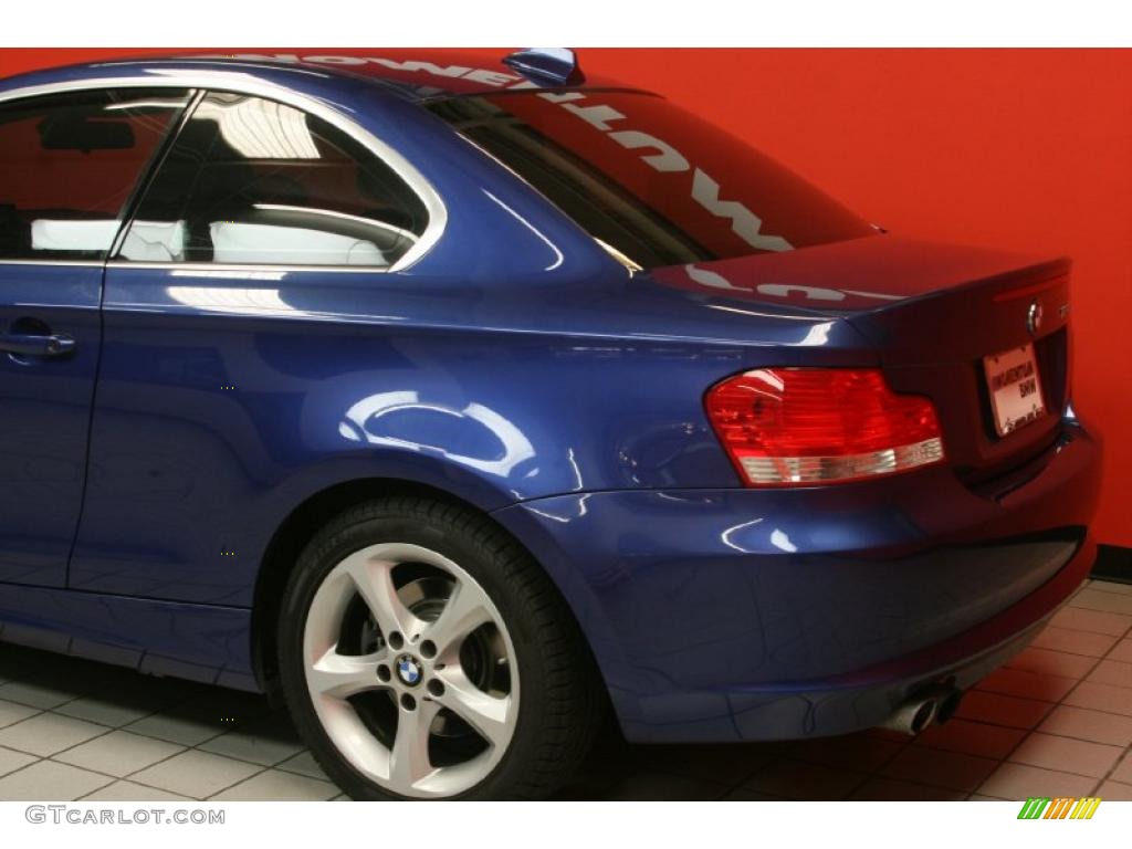 2008 1 Series 128i Coupe - Montego Blue Metallic / Black photo #18