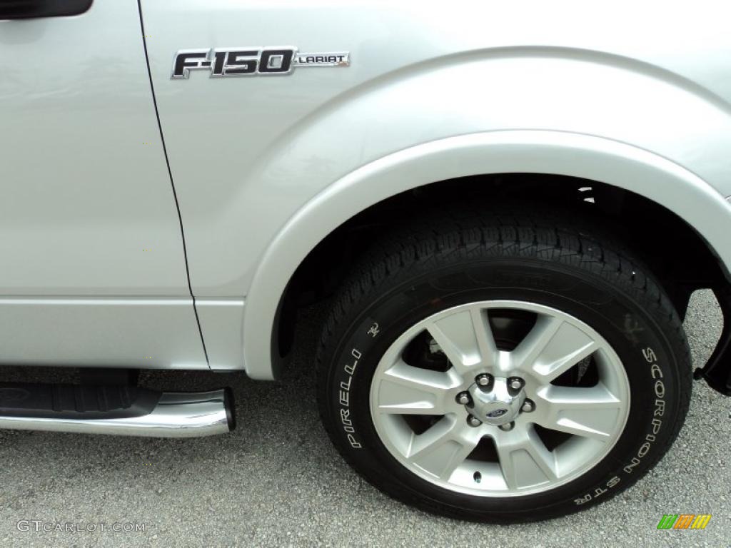 2010 F150 Lariat SuperCrew - Ingot Silver Metallic / Black photo #3