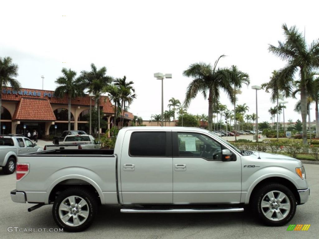 2010 F150 Lariat SuperCrew - Ingot Silver Metallic / Black photo #5