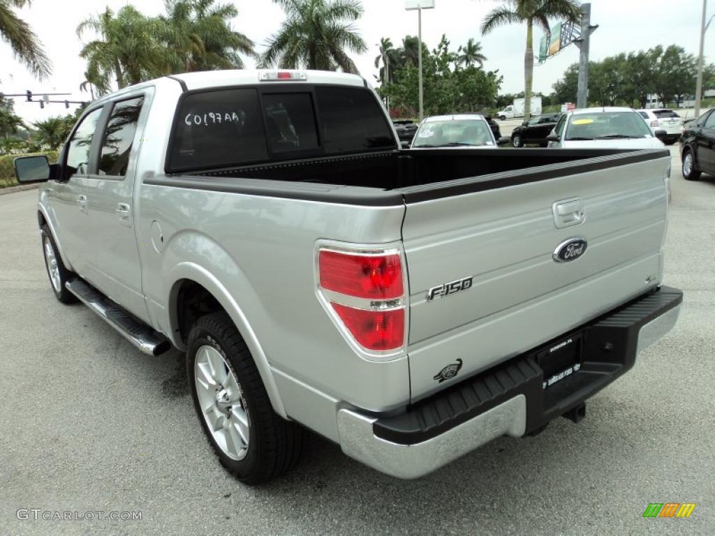 2010 F150 Lariat SuperCrew - Ingot Silver Metallic / Black photo #9