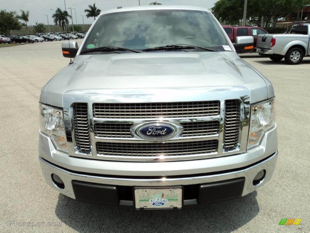 2010 F150 Lariat SuperCrew - Ingot Silver Metallic / Black photo #15