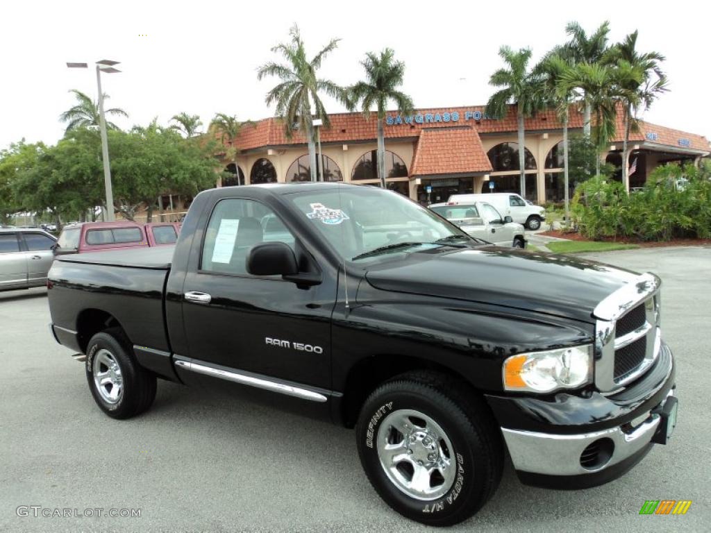 2005 Ram 1500 SLT Regular Cab - Black / Dark Slate Gray photo #1