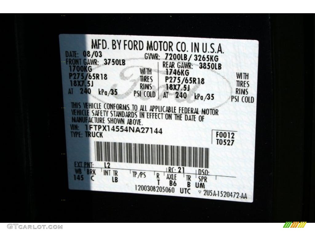 2004 F150 FX4 SuperCab 4x4 - True Blue Metallic / Black/Medium Flint photo #87