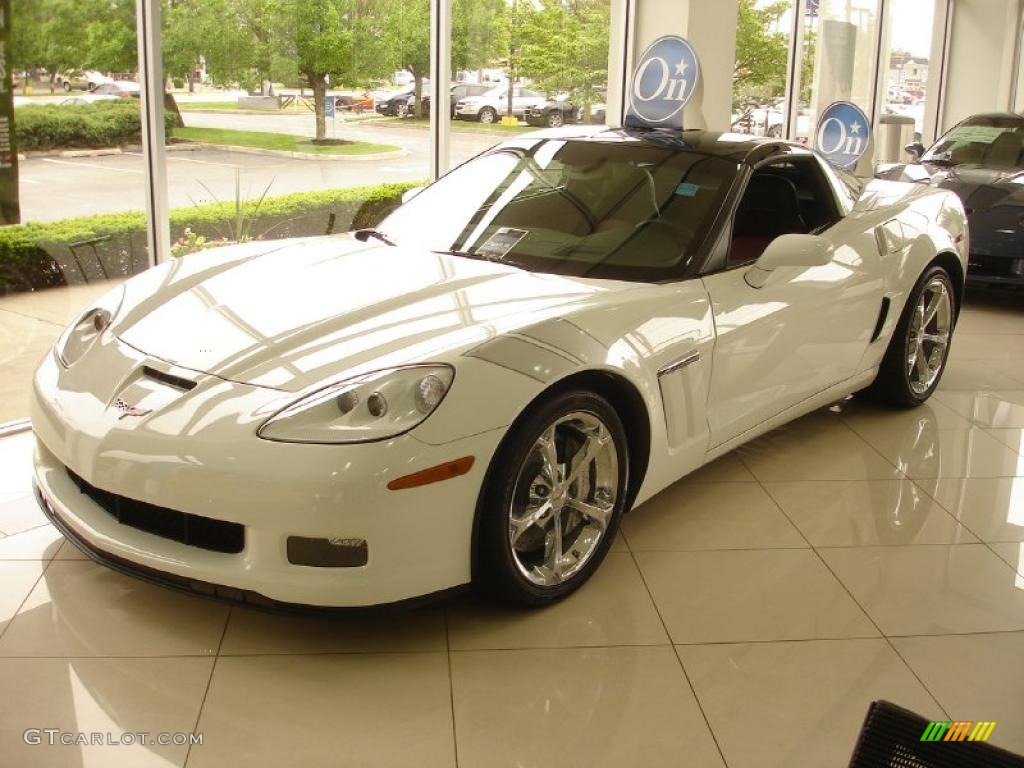 2011 Corvette Grand Sport Coupe - Arctic White / Ebony Black/Red photo #1