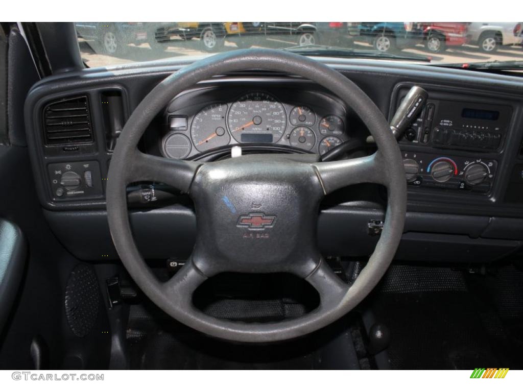 2001 Chevrolet Silverado 1500 LS Extended Cab 4x4 Graphite Steering Wheel Photo #49315362