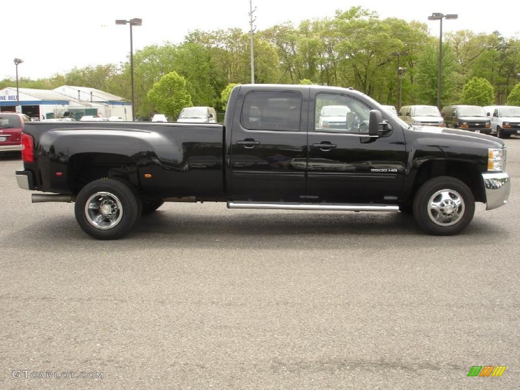 Black 2010 Chevrolet Silverado 3500HD LTZ Crew Cab Dually Exterior Photo #49316937