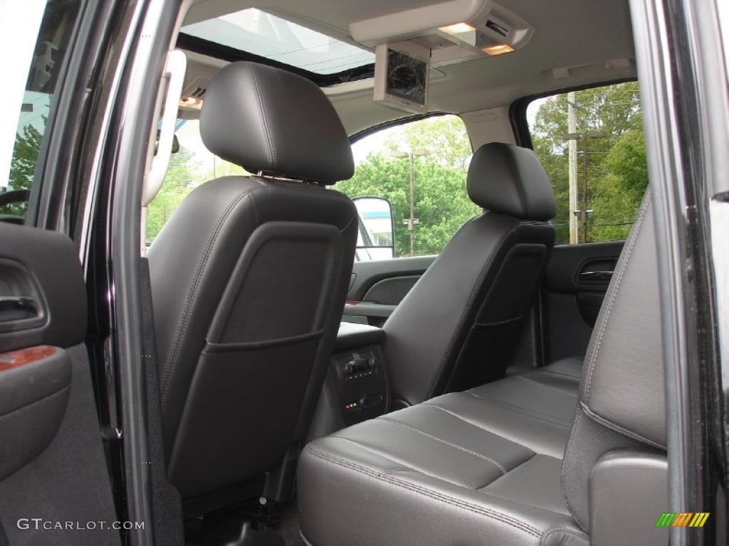 Ebony Interior 2010 Chevrolet Silverado 3500HD LTZ Crew Cab Dually Photo #49317003