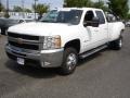 2010 Summit White Chevrolet Silverado 3500HD LTZ Crew Cab Dually  photo #1