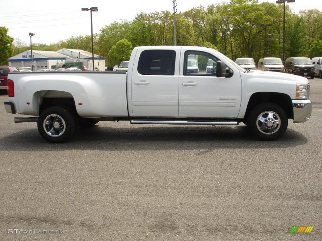 Summit White 2010 Chevrolet Silverado 3500HD LTZ Crew Cab Dually Exterior Photo #49317195