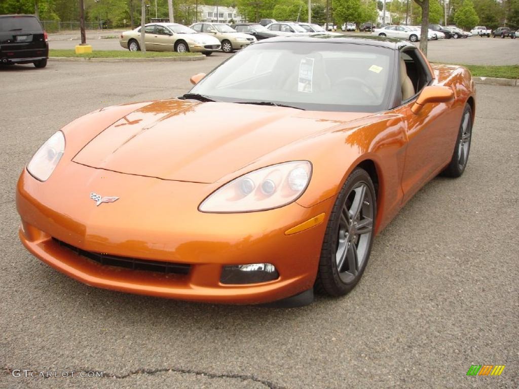 Atomic Orange Metallic 2008 Chevrolet Corvette Coupe Exterior Photo #49318254