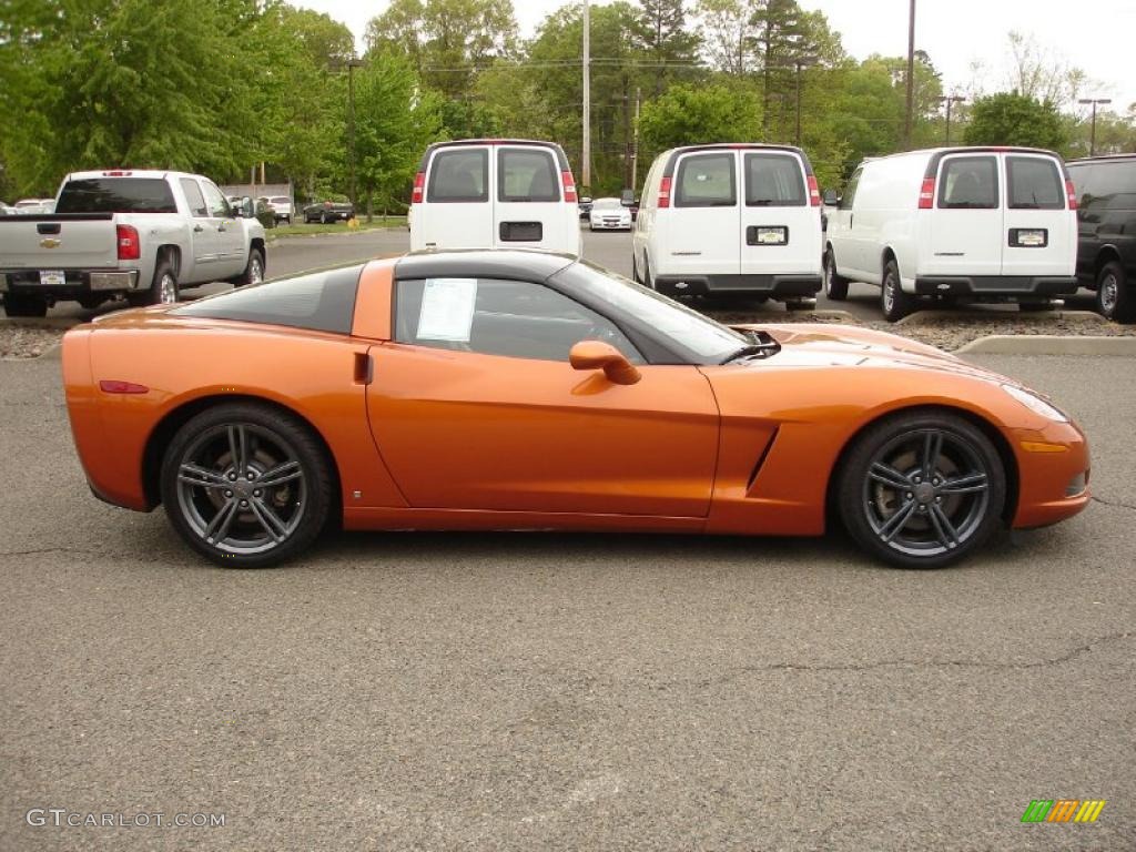 Atomic Orange Metallic 2008 Chevrolet Corvette Coupe Exterior Photo #49318350