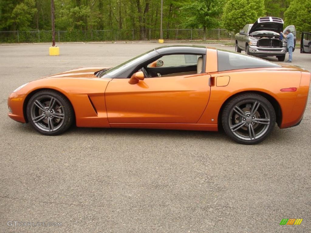 Atomic Orange Metallic 2008 Chevrolet Corvette Coupe Exterior Photo #49318383