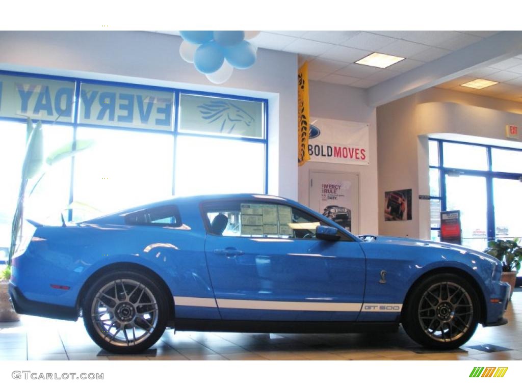 Grabber Blue 2012 Ford Mustang Shelby GT500 SVT Performance Package Coupe Exterior Photo #49318593