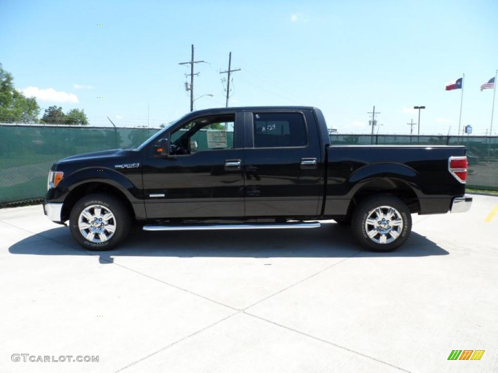 2011 F150 XLT SuperCrew - Tuxedo Black Metallic / Steel Gray photo #6