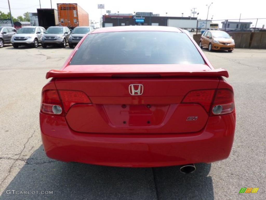 2008 Civic Si Sedan - Rallye Red / Black photo #3