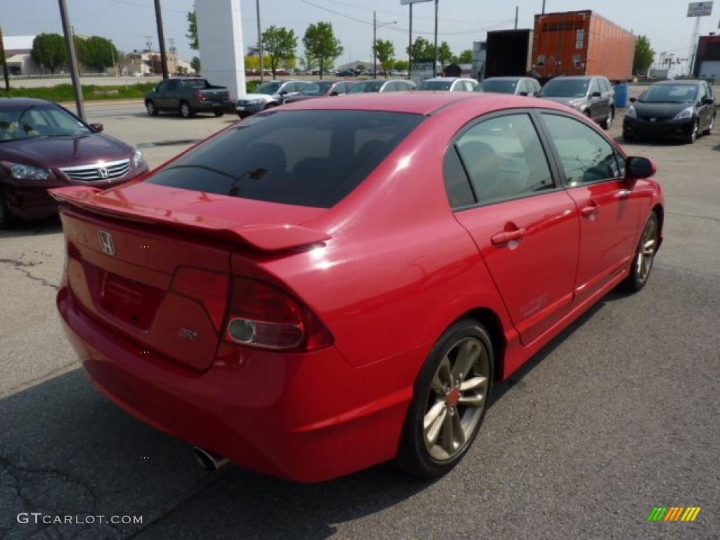 2008 Civic Si Sedan - Rallye Red / Black photo #4