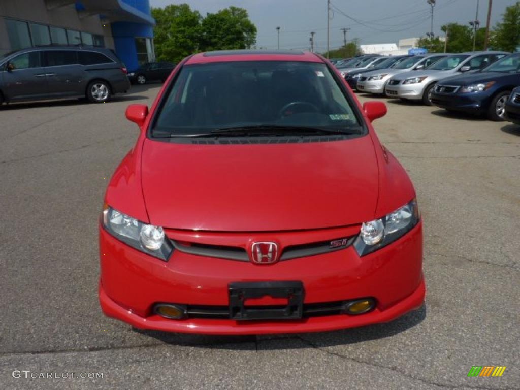 2008 Civic Si Sedan - Rallye Red / Black photo #6