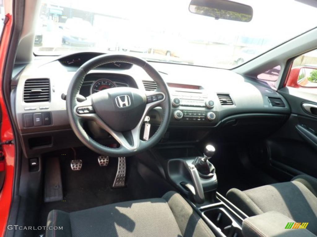 2008 Honda Civic Si Sedan Black Dashboard Photo #49320465