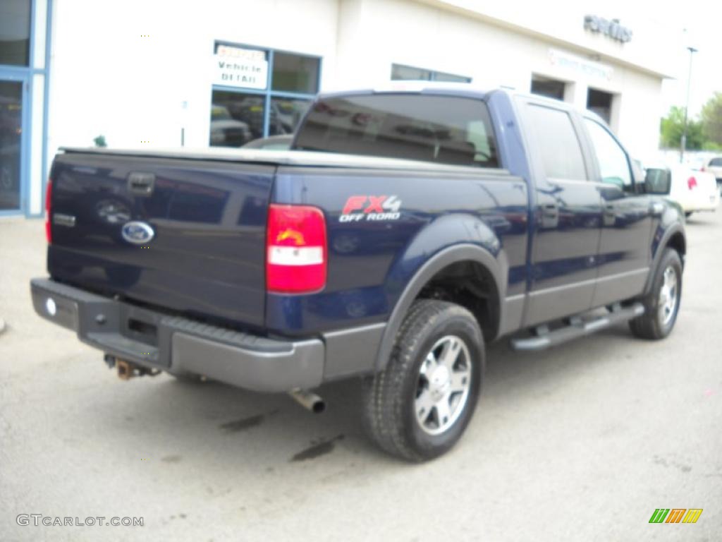 2005 F150 FX4 SuperCrew 4x4 - True Blue Metallic / Black photo #2