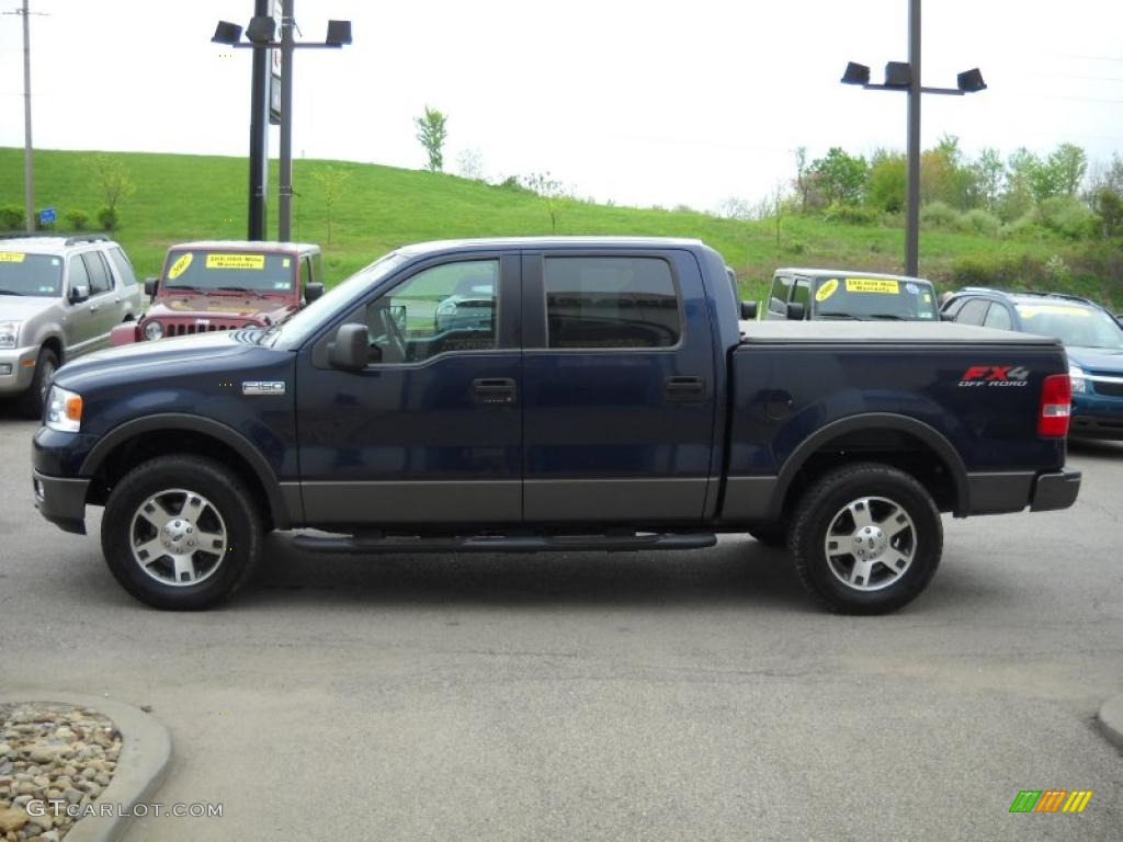 2005 F150 FX4 SuperCrew 4x4 - True Blue Metallic / Black photo #5