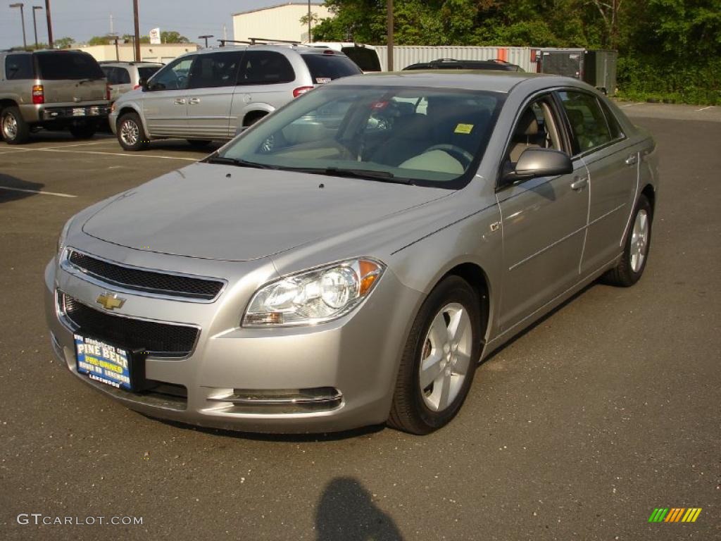 2008 Malibu LS Sedan - Silverstone Metallic / Titanium Gray photo #1