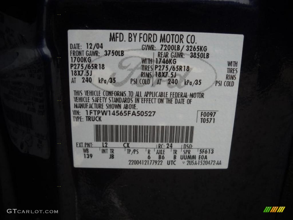 2005 F150 FX4 SuperCrew 4x4 - True Blue Metallic / Black photo #9
