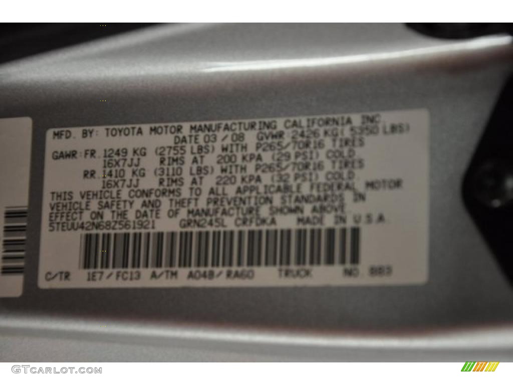 2008 Tacoma V6 TRD  Access Cab 4x4 - Silver Streak Mica / Graphite Gray photo #9
