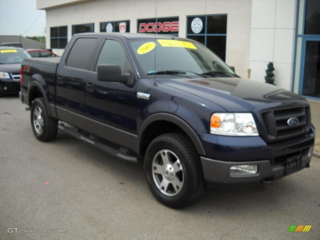 2005 F150 FX4 SuperCrew 4x4 - True Blue Metallic / Black photo #20