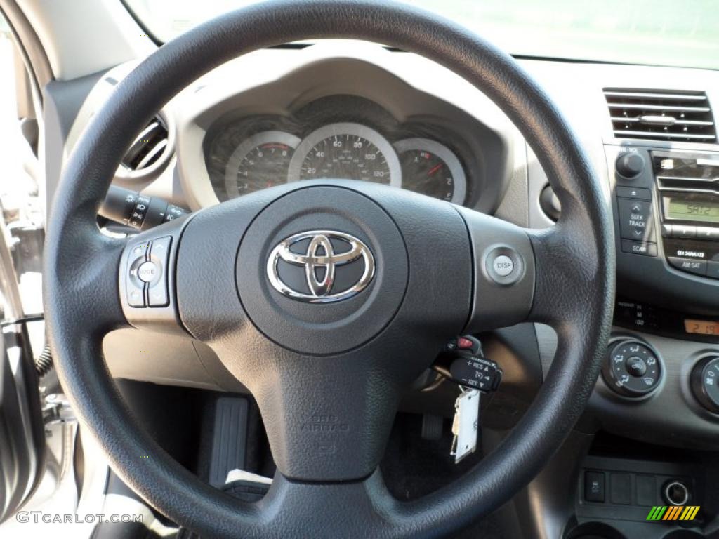 2011 Toyota RAV4 Sport Dark Charcoal Steering Wheel Photo #49321338