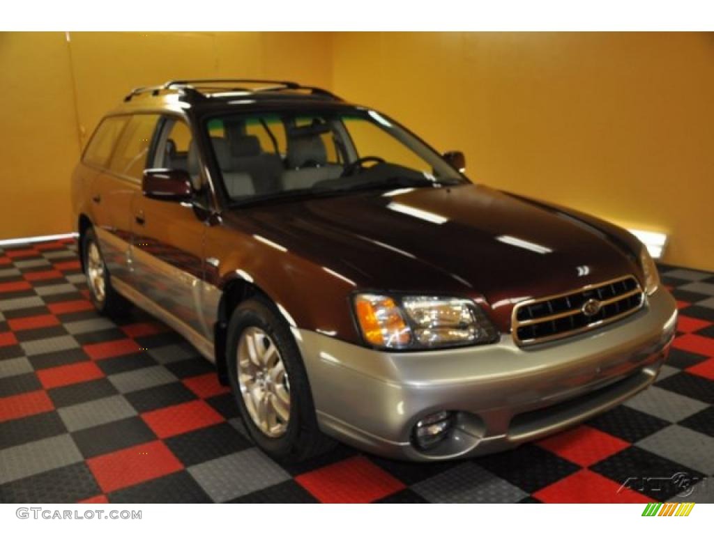 2001 Outback Limited Wagon - Winestone Red Pearl / Beige photo #1