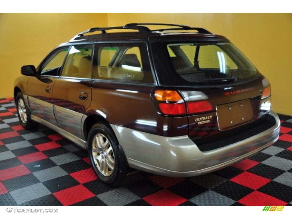 2001 Outback Limited Wagon - Winestone Red Pearl / Beige photo #3