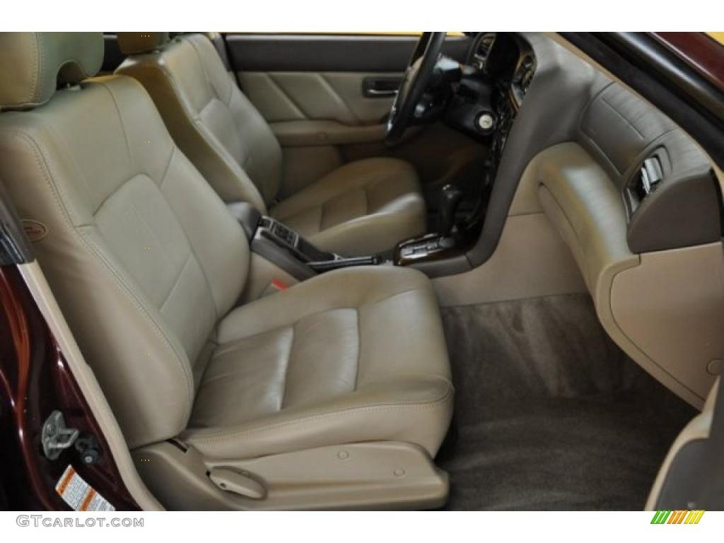 2001 Outback Limited Wagon - Winestone Red Pearl / Beige photo #17
