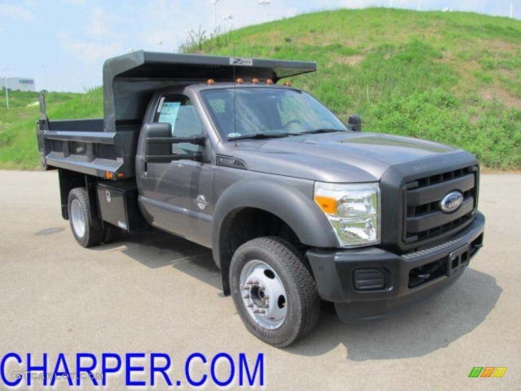 2011 F550 Super Duty XL Regular Cab 4x4 Dump Truck - Sterling Gray Metallic / Steel Grey photo #1