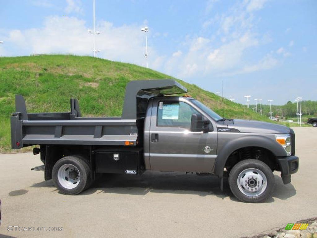 Sterling Gray Metallic 2011 Ford F550 Super Duty XL Regular Cab 4x4 Dump Truck Exterior Photo #49322487