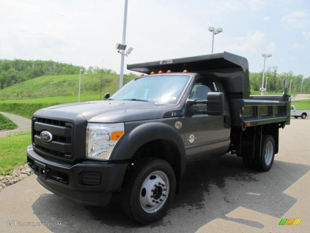 Sterling Gray Metallic 2011 Ford F550 Super Duty XL Regular Cab 4x4 Dump Truck Exterior Photo #49322559