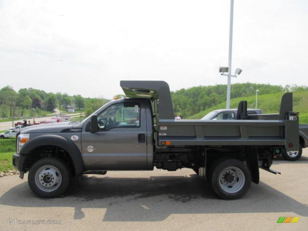 Sterling Gray Metallic 2011 Ford F550 Super Duty XL Regular Cab 4x4 Dump Truck Exterior Photo #49322574