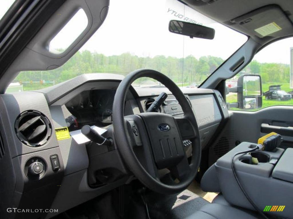 2011 F550 Super Duty XL Regular Cab 4x4 Dump Truck - Sterling Gray Metallic / Steel Grey photo #12