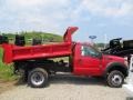 Vermillion Red 2011 Ford F550 Super Duty XL Regular Cab 4x4 Dump Truck Exterior