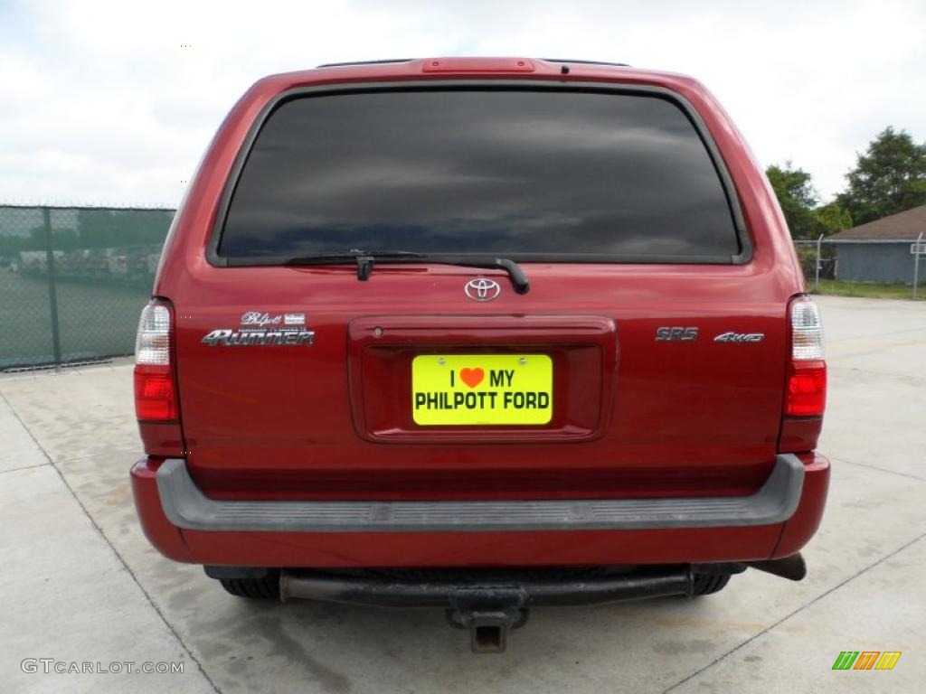 2002 4Runner Sport Edition 4x4 - Sunfire Red Pearl / Gray photo #4