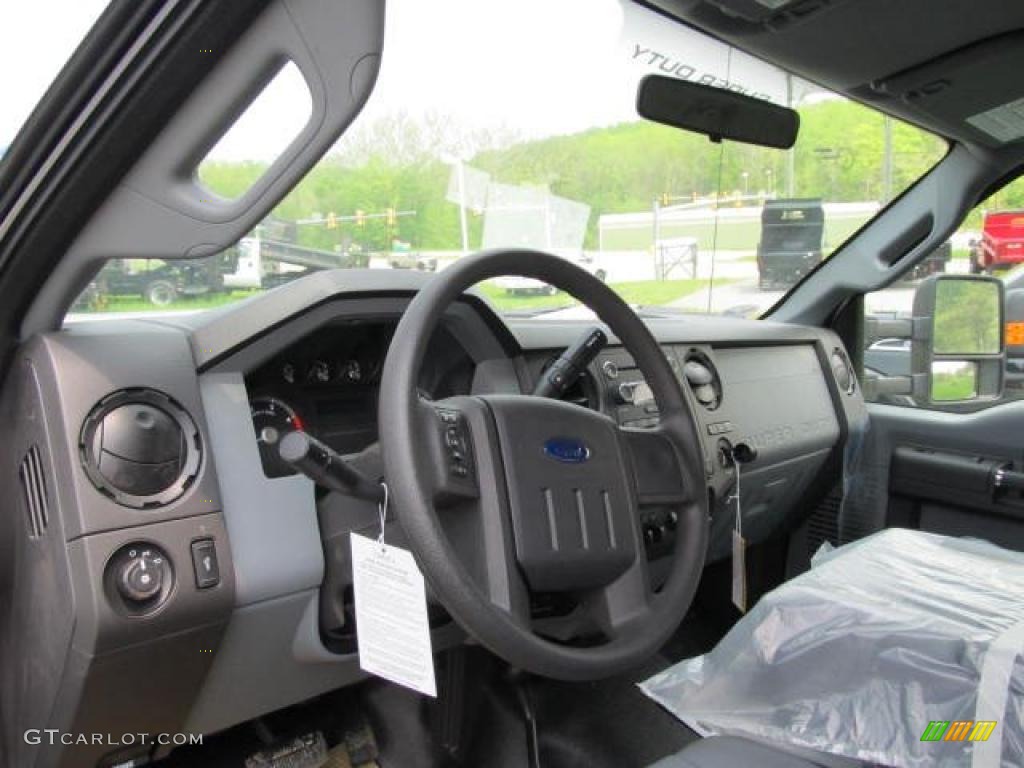 Steel Grey Interior 2011 Ford F550 Super Duty XL Regular Cab 4x4 Dump Truck Photo #49323453