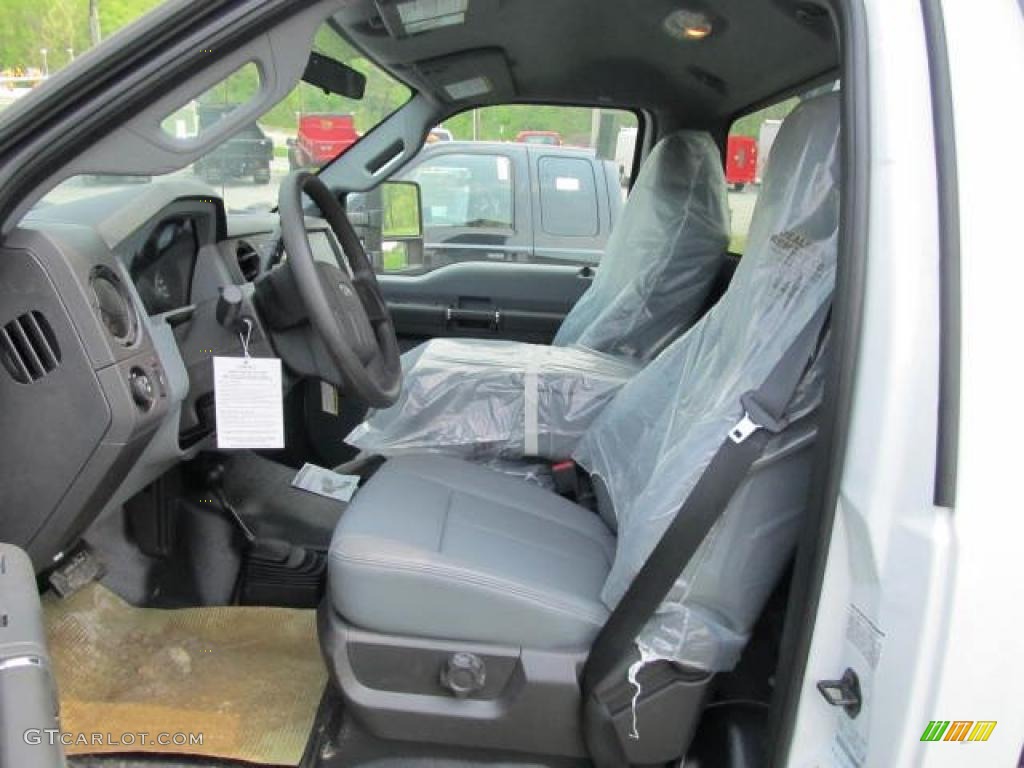 Steel Grey Interior 2011 Ford F550 Super Duty XL Regular Cab 4x4 Dump Truck Photo #49323483