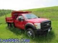 Vermillion Red 2011 Ford F550 Super Duty XL Super Cab 4x4 Dump Truck