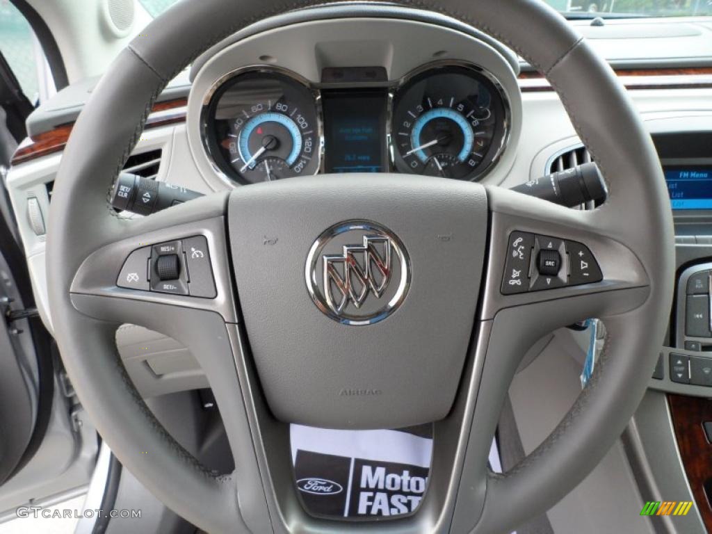 2010 Buick LaCrosse CX Dark Titanium/Light Titanium Steering Wheel Photo #49324509