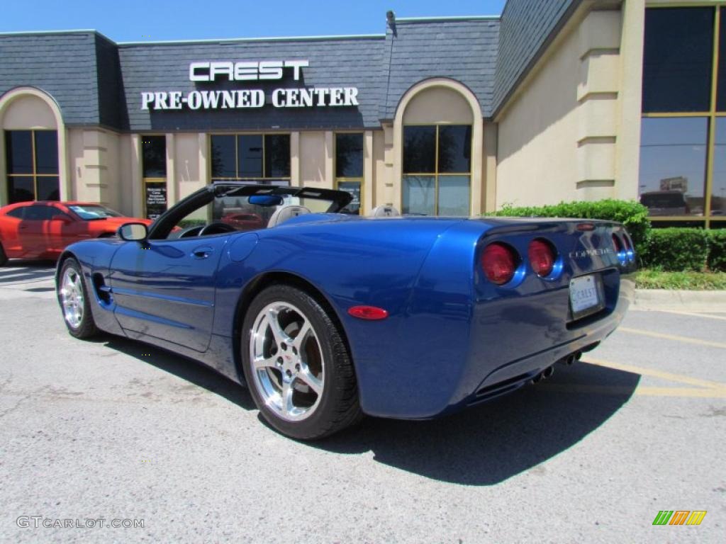 2002 Corvette Convertible - Electron Blue Metallic / Light Gray photo #5