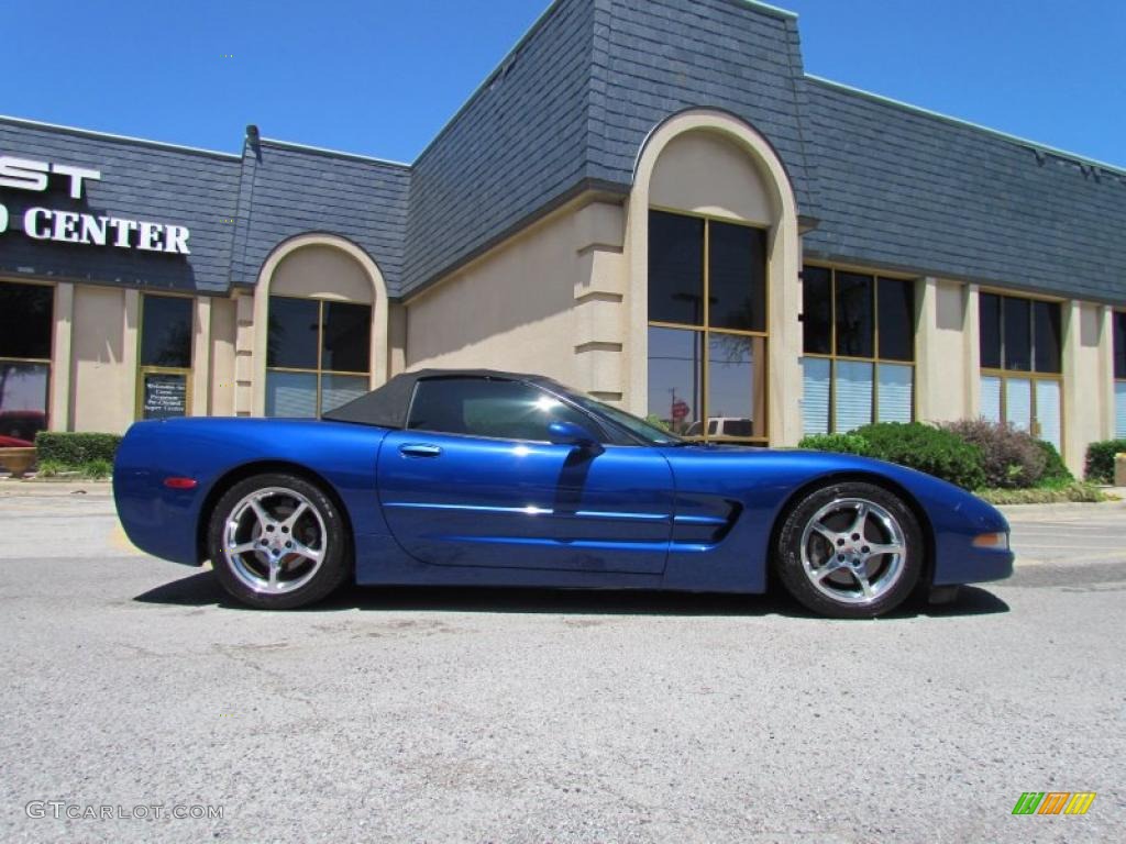 2002 Corvette Convertible - Electron Blue Metallic / Light Gray photo #8