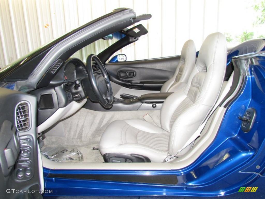 2002 Corvette Convertible - Electron Blue Metallic / Light Gray photo #10