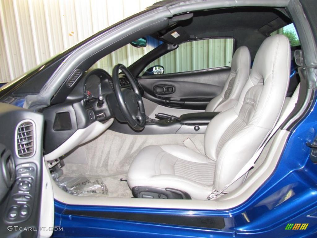2002 Corvette Convertible - Electron Blue Metallic / Light Gray photo #11