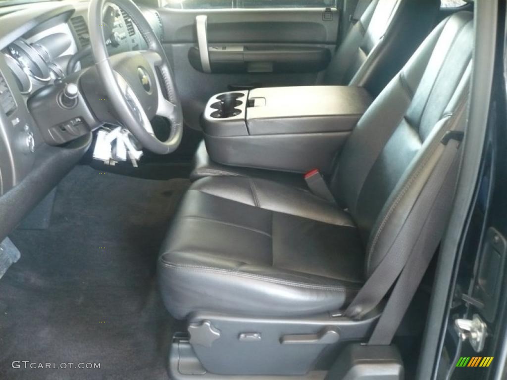 Ebony Interior 2009 Chevrolet Silverado 1500 LT Extended Cab 4x4 Photo #49325439